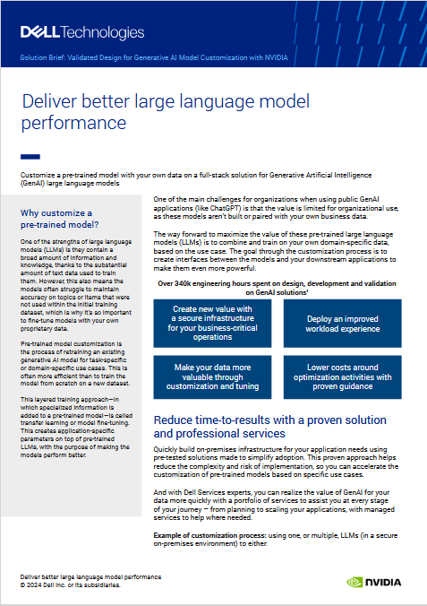 Deliver better large language model performance