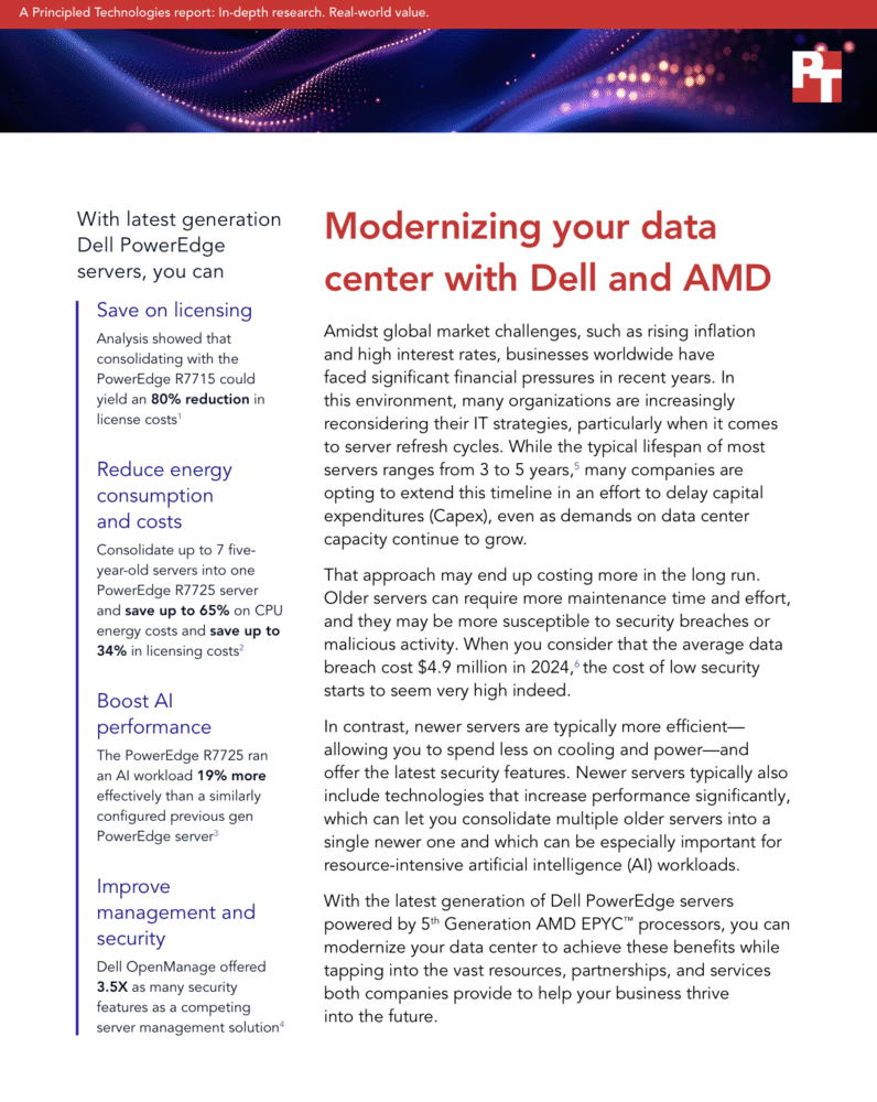 Modernizing your data center with Dell and AMD