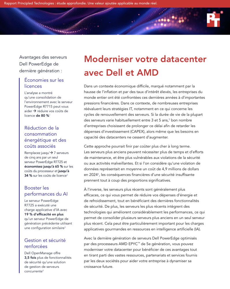 Moderniser votre dataceter avec Dell et AMD