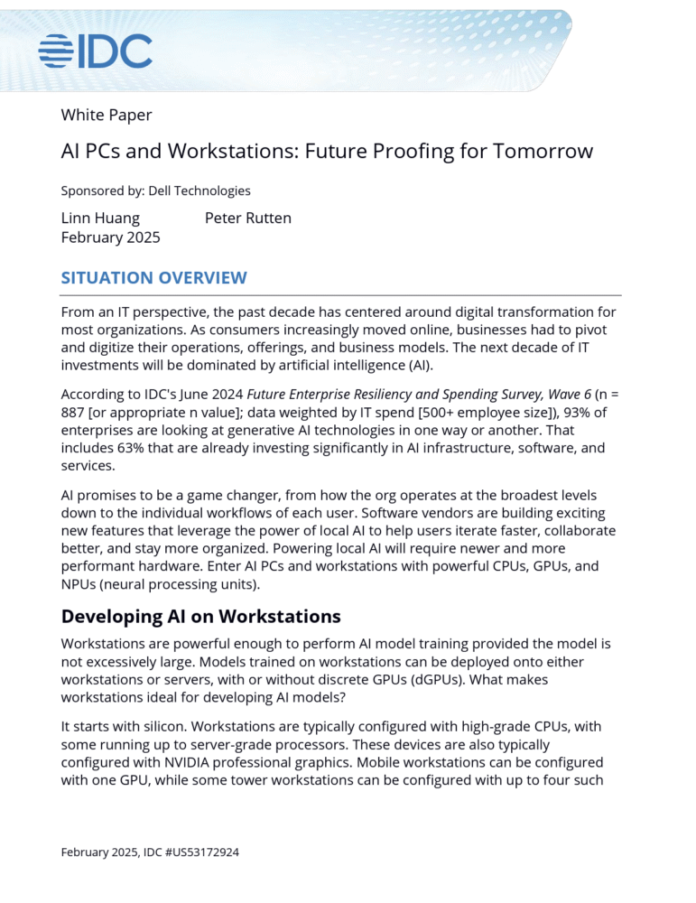 AI PCs and Workstations: Future Proofing for Tomorrow