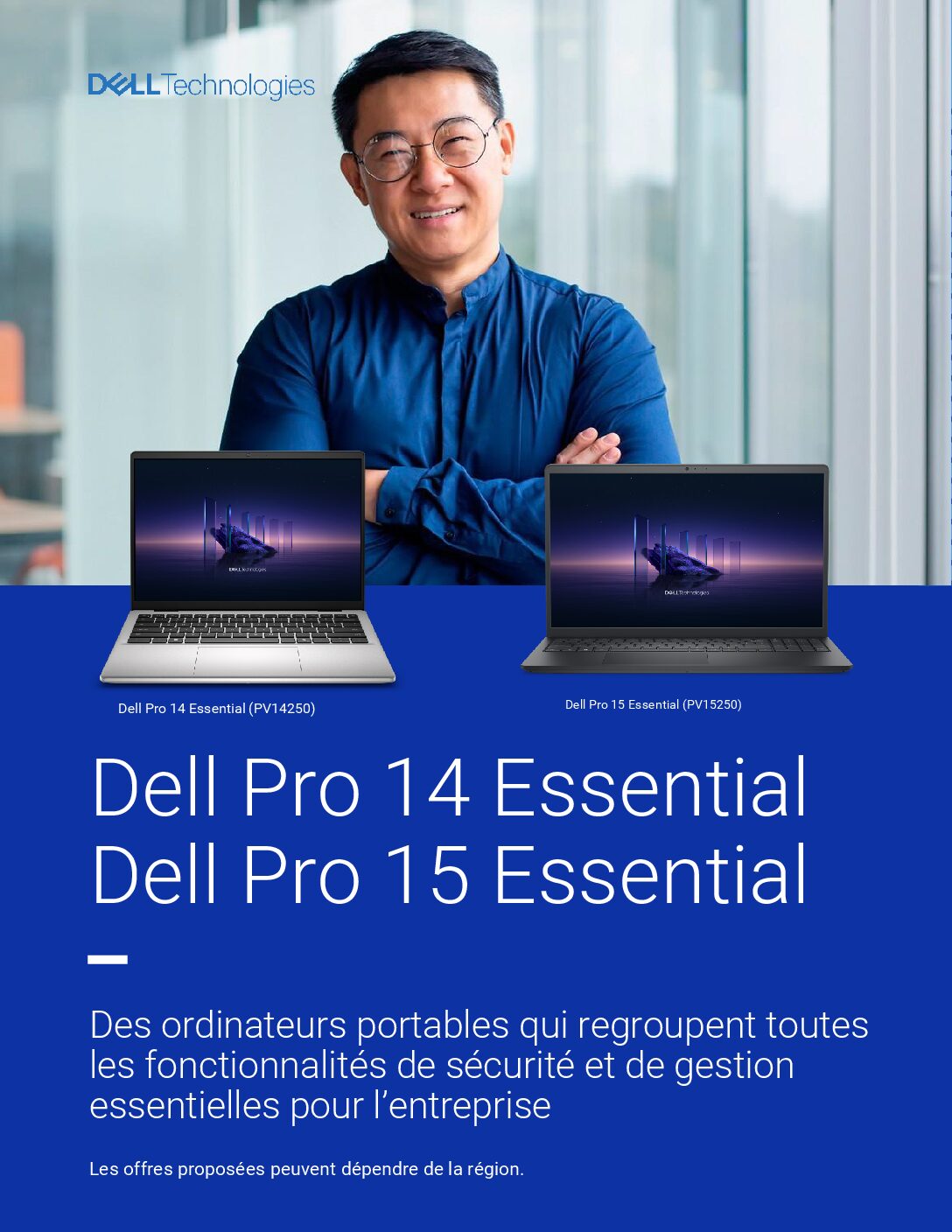 Dell Pro 14/15 Essential – Ordinateurs portables professionnels dotés des fonctionnalités essentielles de sécurité et de gestion