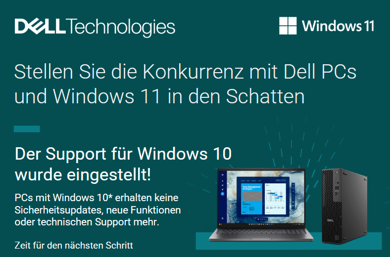 Stellen Sie die Konkurrenz mit Dell PCs und Windows 11 in den Schatten