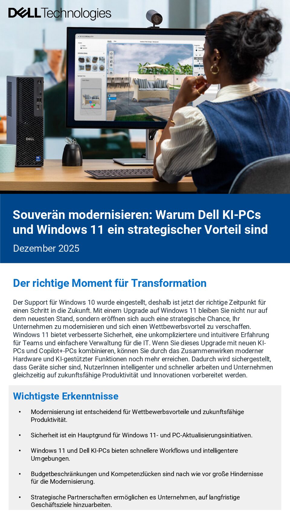 Souverän modernisieren: Warum Dell KI-PCs und Windows 11 ein strategischer Vorteil sind