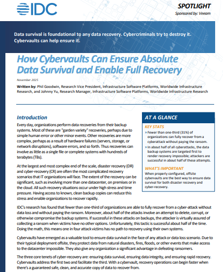 Cybervaults: The Key to Data Survival and Complete Recovery