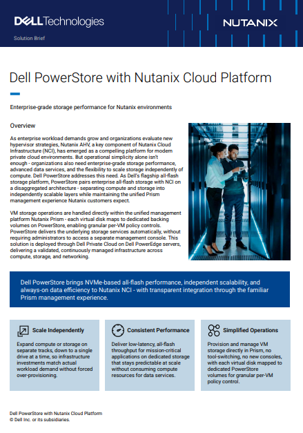 Dell PowerStore with Nutanix Cloud Platform