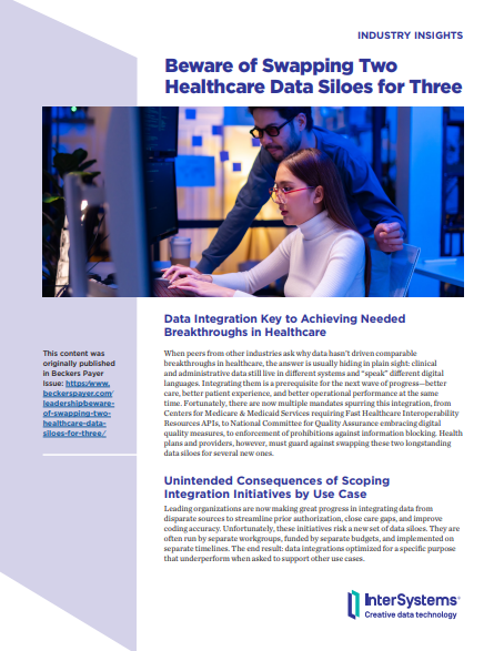 Beware of Swapping Two Healthcare Data Silos for Three